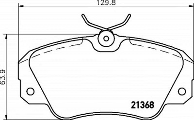 HELLA PAGID 8db355017771 -  Комплект тормозных колодок, дисковый тормоз